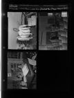 Man w- fish; Umstead men; Peggy's feature on libraries (4 Negatives (September 12, 1958) [Sleeve 17, Folder a, Box 16]